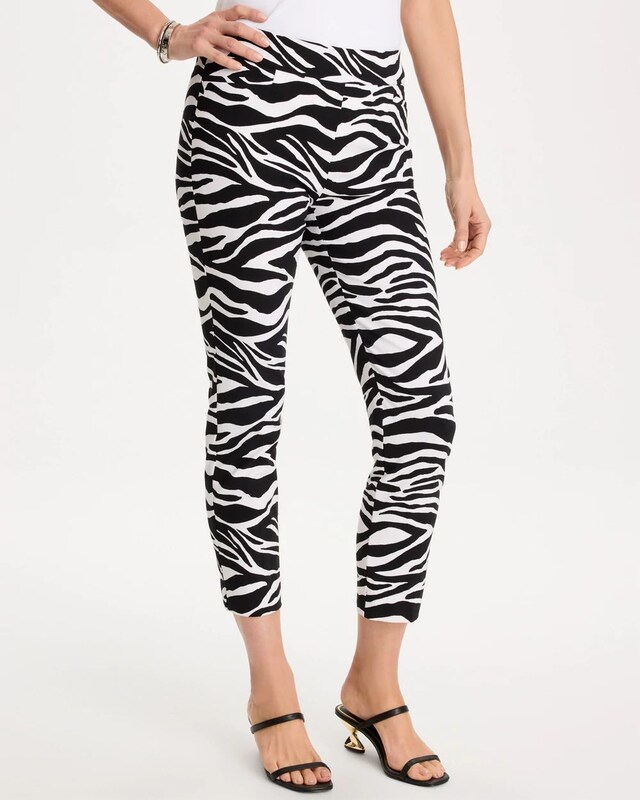 Zebra Brigitte Slim Pull-On Crop Pant - image 1